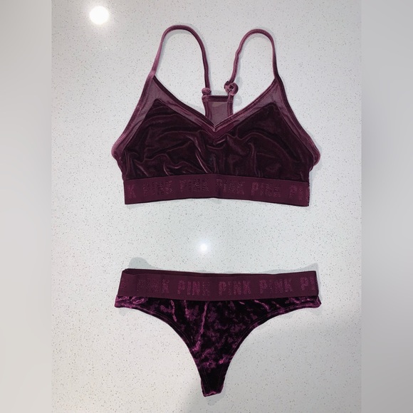 Victoria’s Secret PINK Velvet Bralette and Panty Bundle - Picture 9 of 16